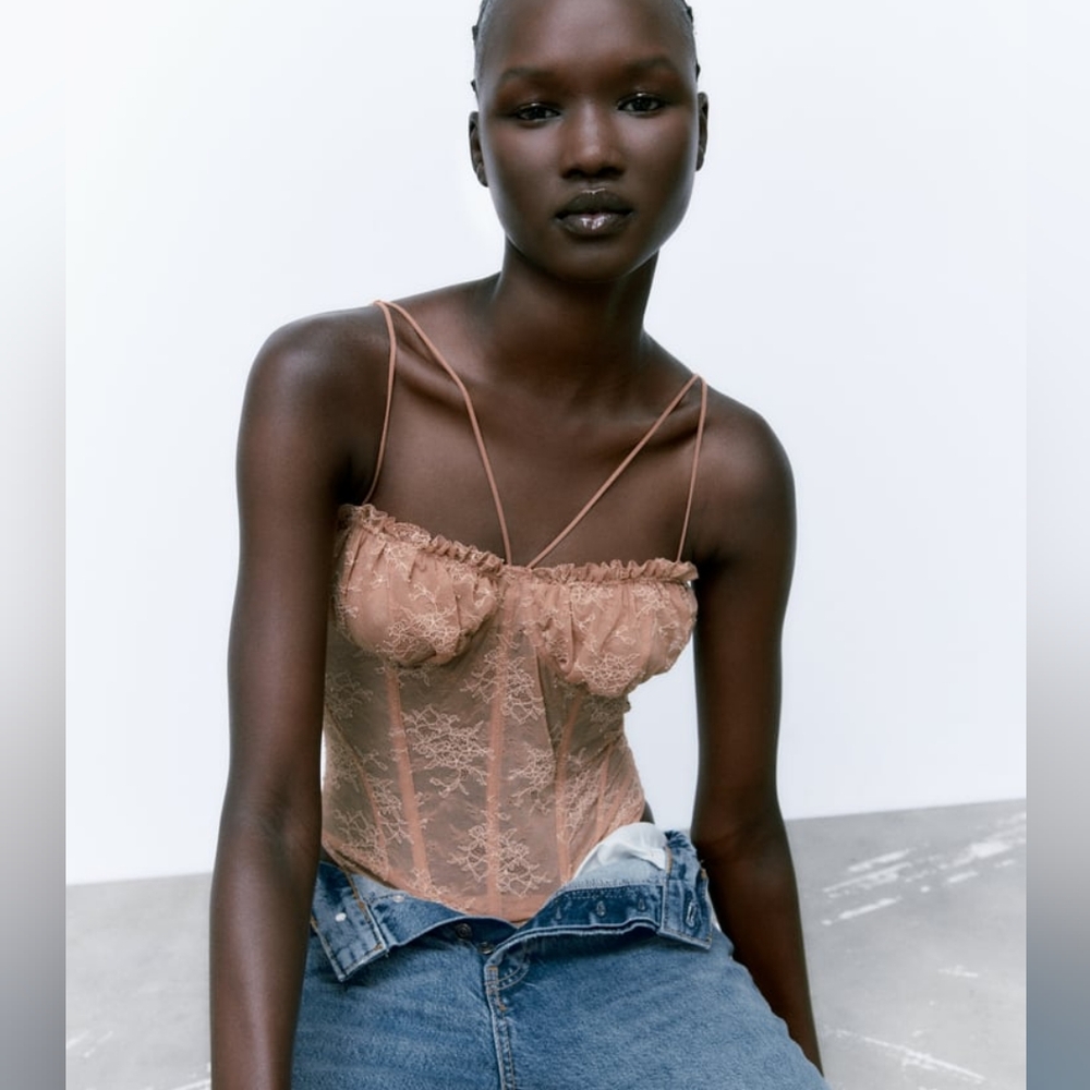 🆕 zara • lace bodysuit
